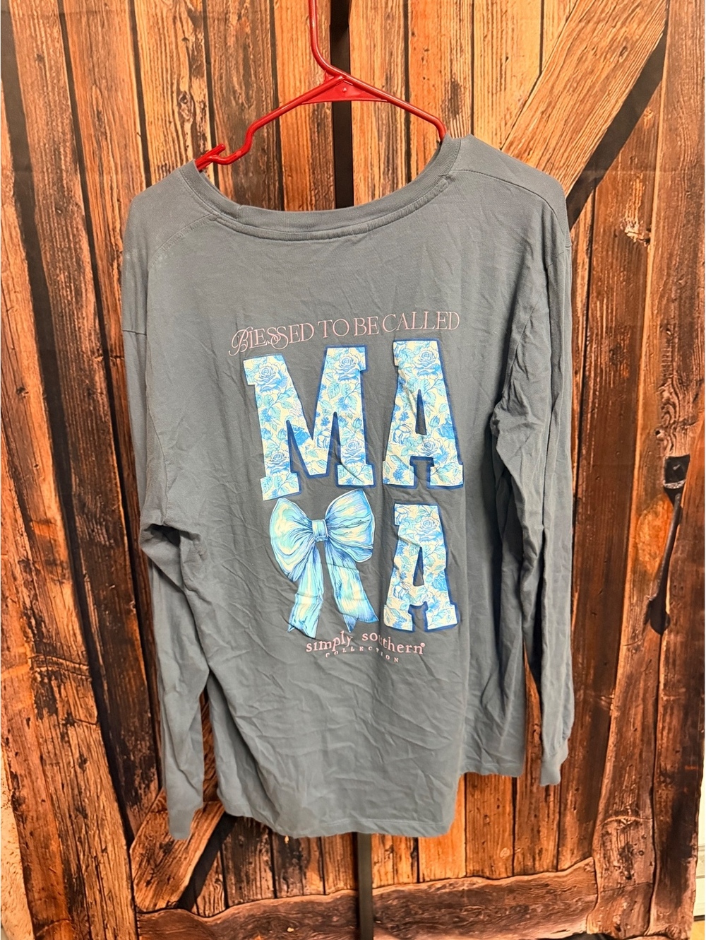 Simply Southern Blessed to Be Called Mama Long Sleeve Shirt Size L